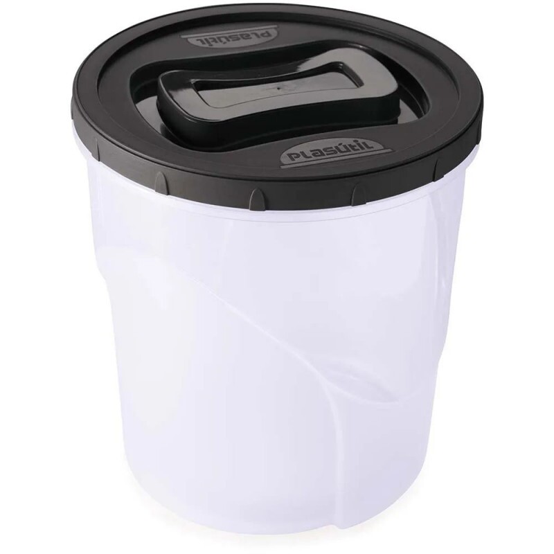 Pote Clic Redondo Tampa Rosca Preta 7,6l Plasutil