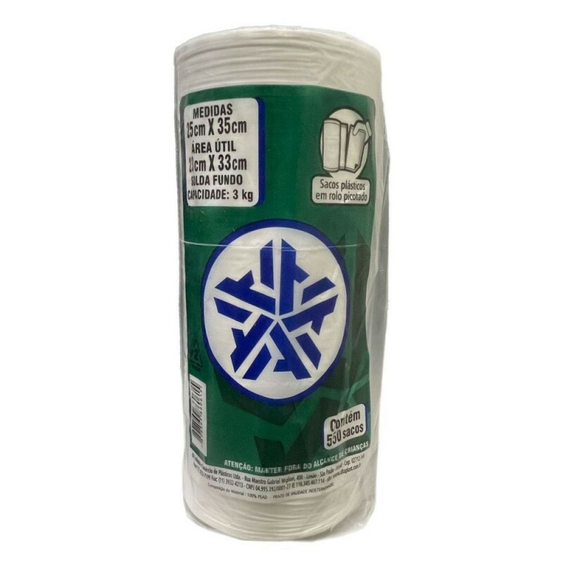 Bobina Saco Picotado 25X35 - Rolo Com 550 Sacos Bobina Saco Picotado 25X35 - Rolo Com 550 Sacos