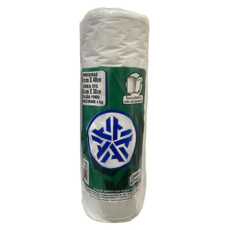 Bobina Saco Picotado 30X40 - Rolo Com 450 Sacos