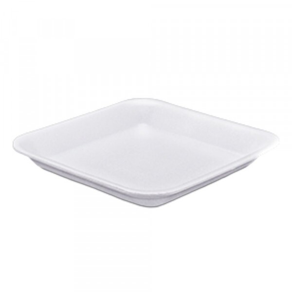 TRL-01 - Bandeja Quadrada Isopor Branca 150X150X18mm Totalplast - Fardo Com 400 Unidades