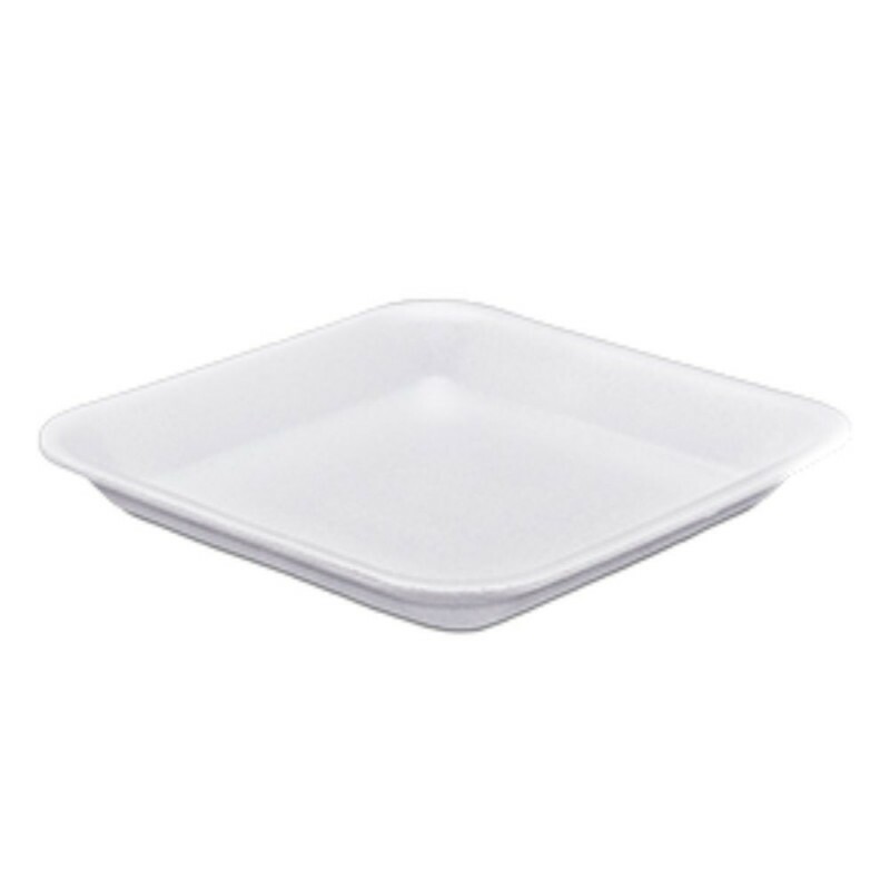 TRL-01 - Bandeja Quadrada Isopor Branca 150X150X18mm Totalplast - Fardo Com 400 Unidades