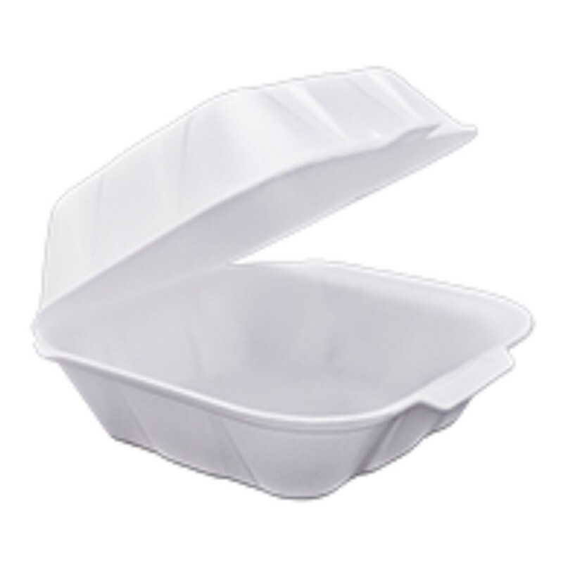TH-02 - Hamburgueira Isopor 146x146x68mm Totalplast -  Fardo Com 400 Unidades