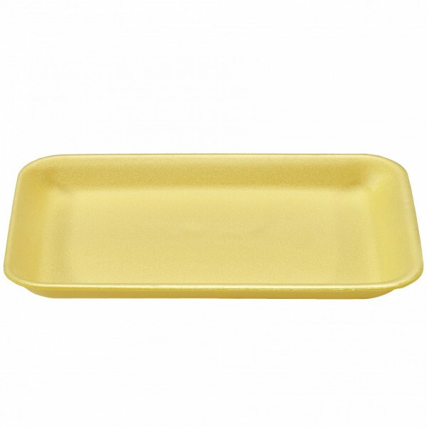 BR-02AM Bandeja De Isopor Rasa Amarela Com 400 Unidades Bom Apetite