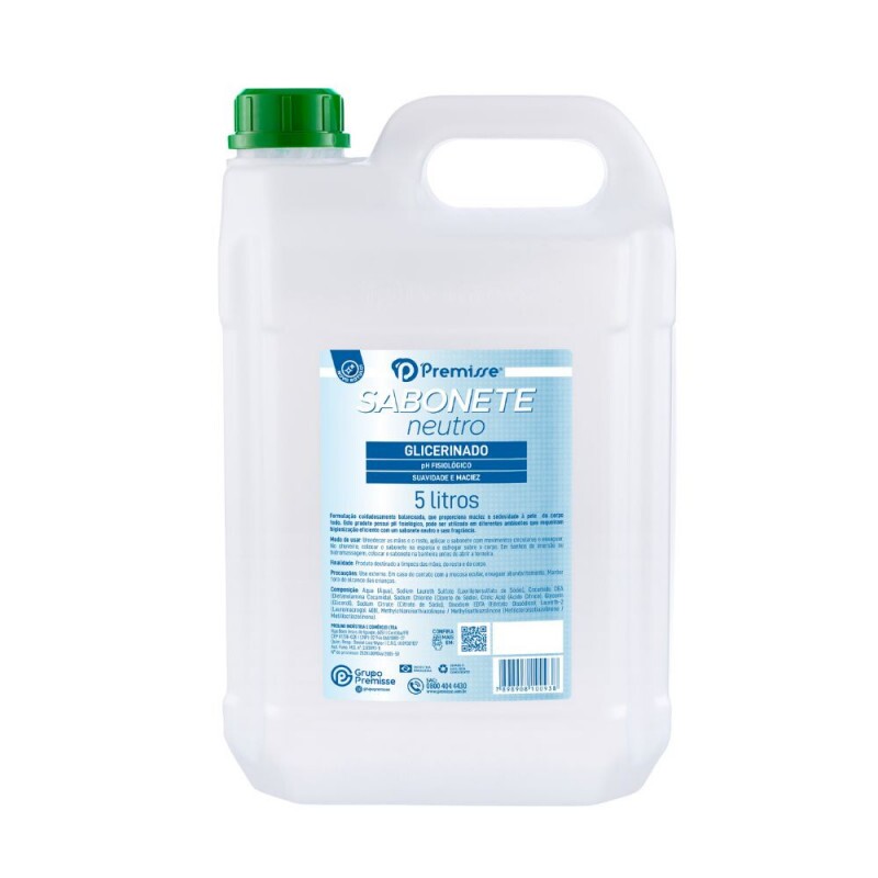 Sabonete Liquido Glicerinado Neutro Premisse - 5 Litros