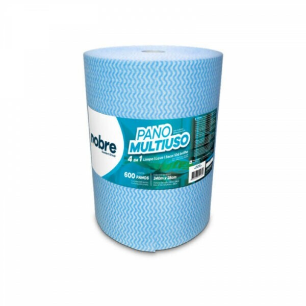 Rolo Pano De Limpeza Multiuso Azul 28cm X 240m Nobre