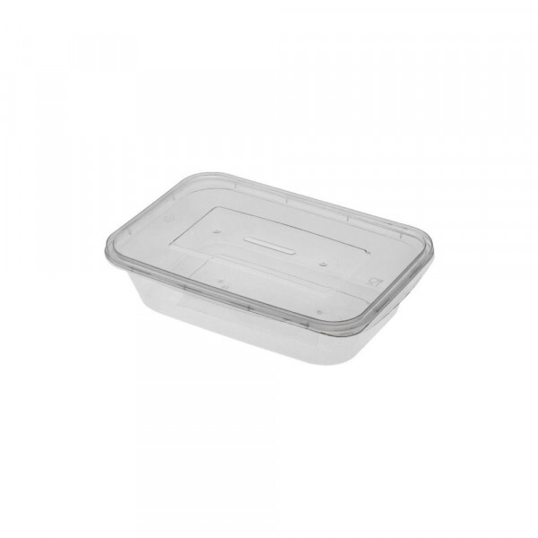 Pote Retangular Com Tampa 500ml Plastilania - Pacote Com 10 Unidades