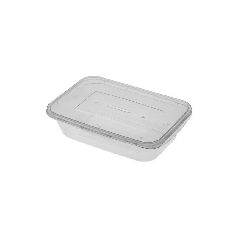Pote Retangular Com Tampa 500ml Plastilania - Pacote Com 10 Unidades