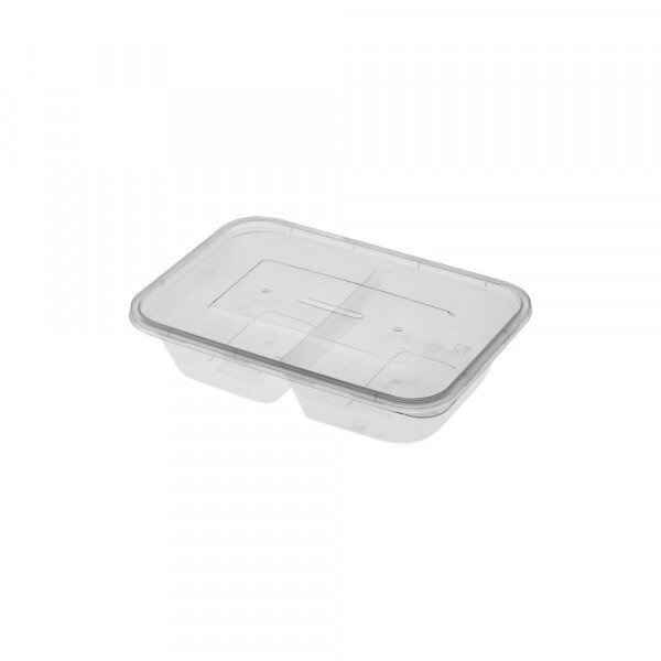 Pote Retangular Com Divisoria 400ml Plastilania - Pacote Com 10 Unidades