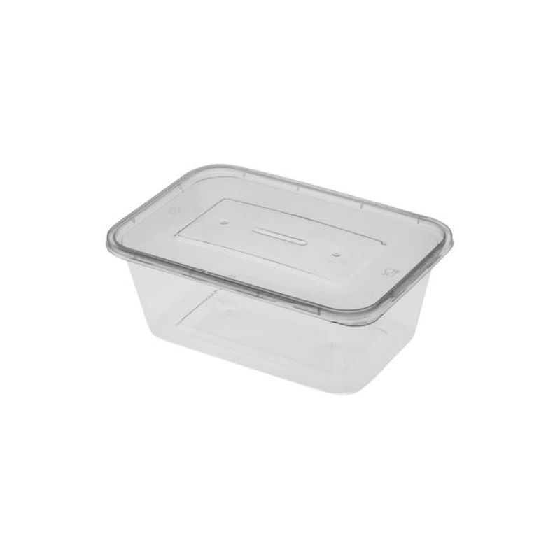 Pote Retangular Com Tampa 750ml Plastilania - Pacote Com 10 Unidades Pote Retangular Com Tampa 750ml Plastilania - Pacote Com 10 Unidades