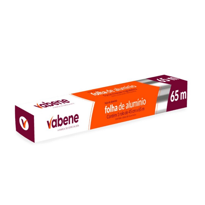 Rolo De Papel Aluminio 45cm X 65m Vabene