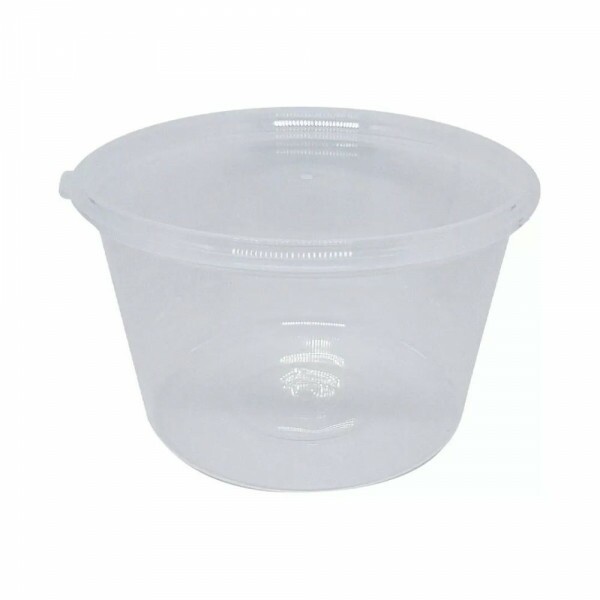 Pote PP Transparente 1000ml Tampa Com Lacre  Brasilpack - Caixa Com 225 Conjuntos