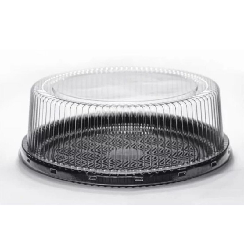 PF 56 MPR Embalagem Cristal Redonda Media Confeitaria Base Preta - Torta Media Packform - Caixa Com 50 Unidades PF 56 MPR Embalagem Cristal Redonda Media Confeitaria Base Preta - Torta Media Packform - Caixa Com 50 Unidades