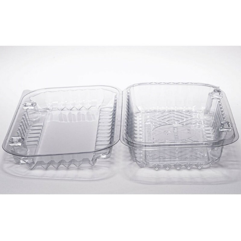 PF 08 Embalagem Cristal Retangular Articulada Pequena Baixa Packform - Caixa Com 100 Unidades PF 08 Embalagem Cristal Retangular Articulada Pequena Baixa Packform - Caixa Com 100 Unidades