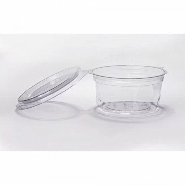 PF 750D Embalagem Redonda Cristal Articulada - Pote Diamante 350ml Packform - Caixa Com 200 Unidades