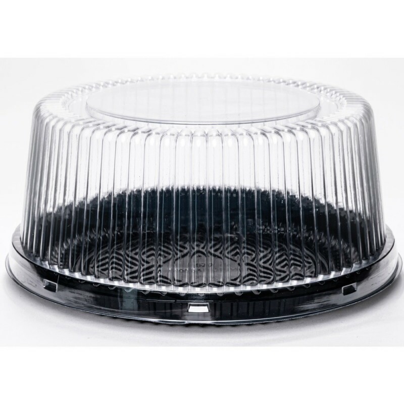 PF 32 APR Embalagem Cristal Redonda Alta Confeitaria Base Preta - Mini Torta Packform - Caixa Com 100 Unidades PF 32 APR Embalagem Cristal Redonda Alta Confeitaria Base Preta - Mini Torta Packform - Caixa Com 100 Unidades