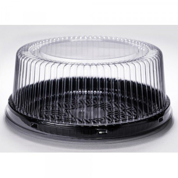 PF 32 MPR Embalagem Cristal Redonda Media Confeitaria Base Preta - Mini Torta Packform - Caixa Com 100 Unidades PF 32 MPR Embalagem Cristal Redonda Media Confeitaria Base Preta - Mini Torta Packform - Caixa Com 100 Unidades