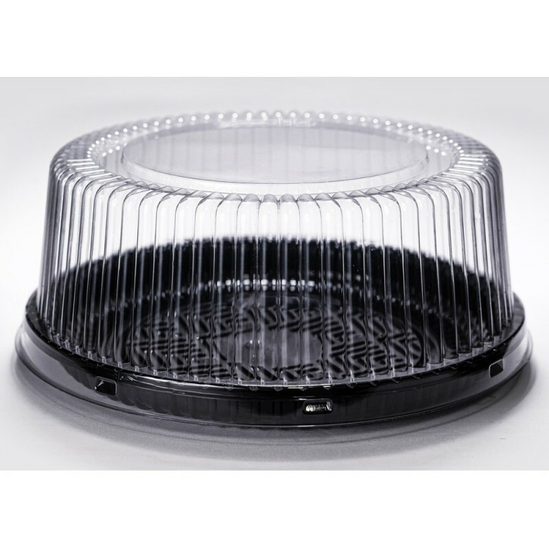 PF 32 MPR Embalagem Cristal Redonda Media Confeitaria Base Preta - Mini Torta Packform - Caixa Com 100 Unidades PF 32 MPR Embalagem Cristal Redonda Media Confeitaria Base Preta - Mini Torta Packform - Caixa Com 100 Unidades