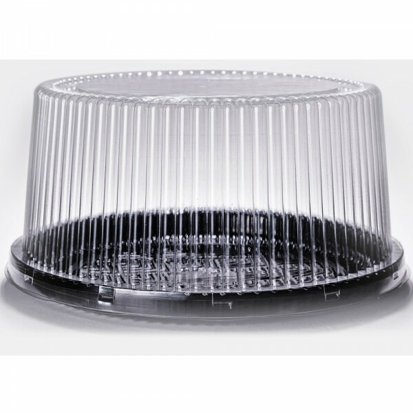 PF 50 APR Embalagem Cristal Redonda Alta Confeitaria Base Preta - Torta Pequena Packform - Caixa Com 50 Unidades PF 50 APR Embalagem Cristal Redonda Alta Confeitaria Base Preta - Torta Pequena Packform - Caixa Com 50 Unidades