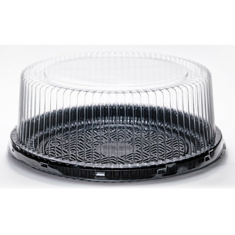 PF 50 MPR Embalagem Cristal Redonda Media Confeitaria Base Preta - Torta Pequena Packform - Caixa Com 50 Unidades PF 50 MPR Embalagem Cristal Redonda Media Confeitaria Base Preta - Torta Pequena Packform - Caixa Com 50 Unidades