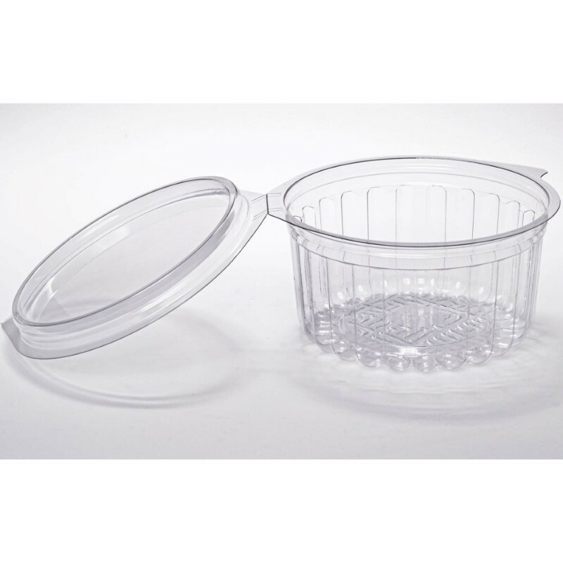 PF 750 Embalagem Redonda Cristal Articulada - Pote 350ml Packform - Caixa Com 200 Unidades PF 750 Embalagem Redonda Cristal Articulada - Pote 350ml Packform - Caixa Com 200 Unidades