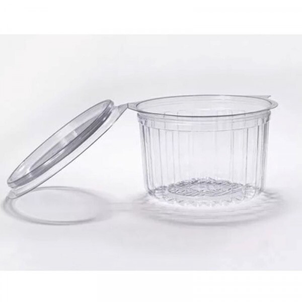 PF 771 Embalagem Redonda Cristal Articulada - Pote 450ml Packform - Caixa Com 200 Unidades PF 771 Embalagem Redonda Cristal Articulada - Pote 450ml Packform - Caixa Com 200 Unidades