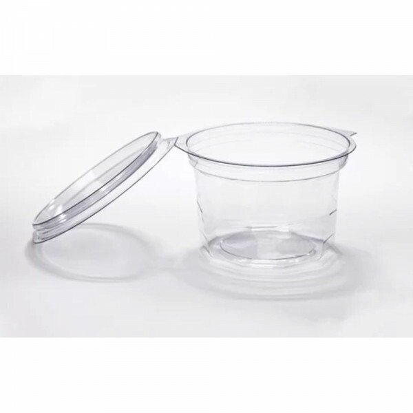 PF 771D Embalagem Redonda Cristal Articulada - Pote Diamante 450ml Packform - Caixa Com 200 Unidades