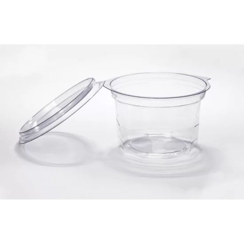 PF 771D Embalagem Redonda Cristal Articulada - Pote Diamante 450ml Packform - Caixa Com 200 Unidades