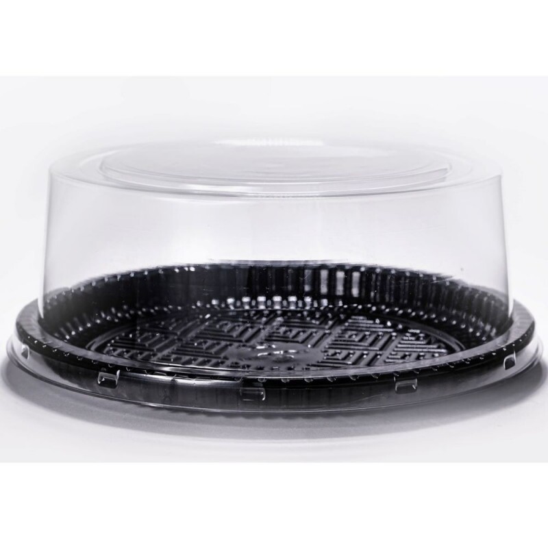 PF 50 MPRP Embalagem Cristal Redonda Media Base Preta Torta Pequena - Premium Packform - Caixa Com 50 Unidades PF 50 MPRP Embalagem Cristal Redonda Media Base Preta Torta Pequena - Premium Packform - Caixa Com 50 Unidades