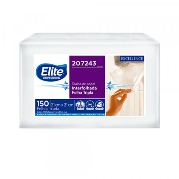 Toalha de Papel Interfolhado Elite Pro Folha Tripla Excellence - Fardo Com 150 Folhas Toalha de Papel Interfolhado Elite Pro Folha Tripla Excellence - Fardo Com 150 Folhas