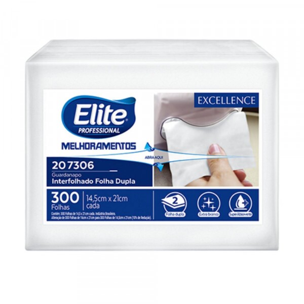 Guardanapo Elite Pro Folha Dupla Excellence - Fardo Com 300 Folhas Guardanapo Elite Pro Folha Dupla Excellence - Fardo Com 300 Folhas