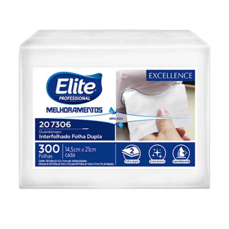 Guardanapo Elite Pro Folha Dupla Excellence - Fardo Com 300 Folhas Guardanapo Elite Pro Folha Dupla Excellence - Fardo Com 300 Folhas