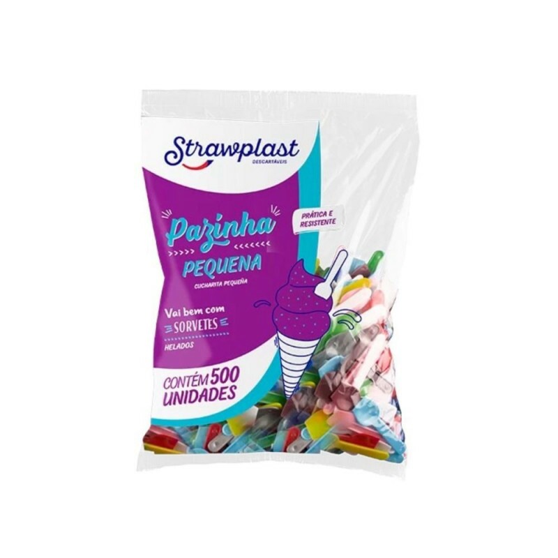 Pazinha Pequena Cores Sortidas Strawplast - Pacote Com 500 Unidades