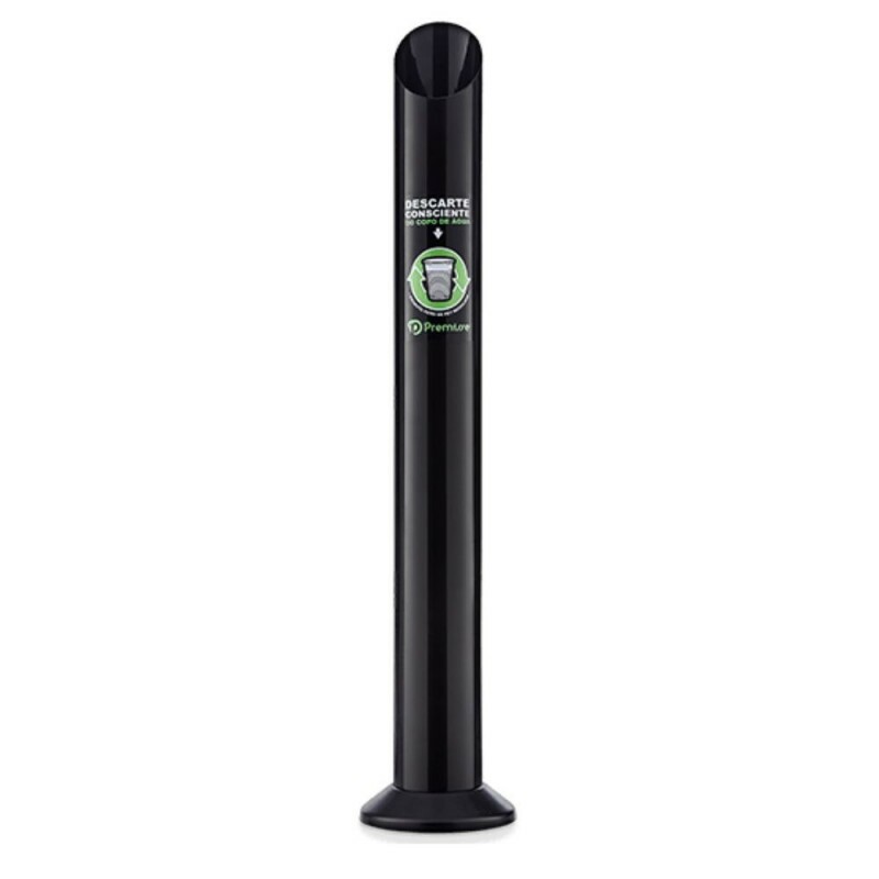 Lixeira Eco Para Copo De Agua Descartavel Preta Premisse Lixeira Eco Para Copo De Agua Descartavel Preta Premisse