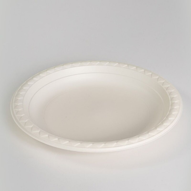 Prato De Amido De Milho 20cm Eco Talge - Pacote Com 50 Unidades