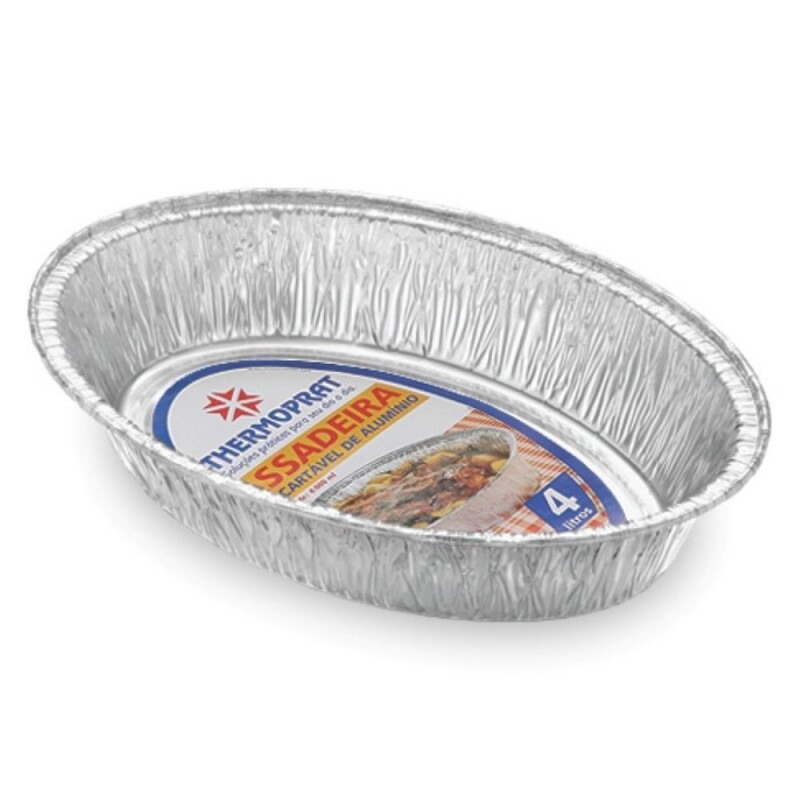 Assadeira Oval 4000ml Sem Tampa Com 12 Unidades Thermoprat Assadeira Oval 4000ml Sem Tampa Com 12 Unidades Thermoprat