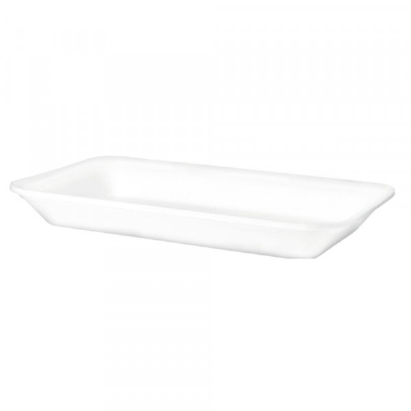 CRL-004 Bandeja Isopor Branca Rasa 275X150X14mm Copobras - Fardo Com 400 Unidades CRL-004 Bandeja Isopor Branca Rasa 275X150X14mm Copobras - Fardo Com 400 Unidades
