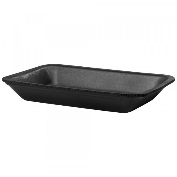 CF-002 Bandeja Retangular Funda Preta Premium EPS 210x140x28mm Copobras - Fardo Com 400 Unidades