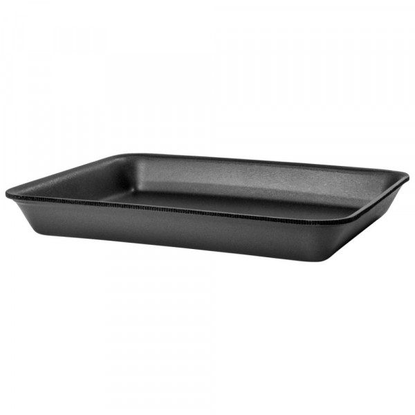CF-001 Bandeja Quadrada Funda Preta Premium EPS 150x150x27mm Copobras - Fardo Com 400 Unidades