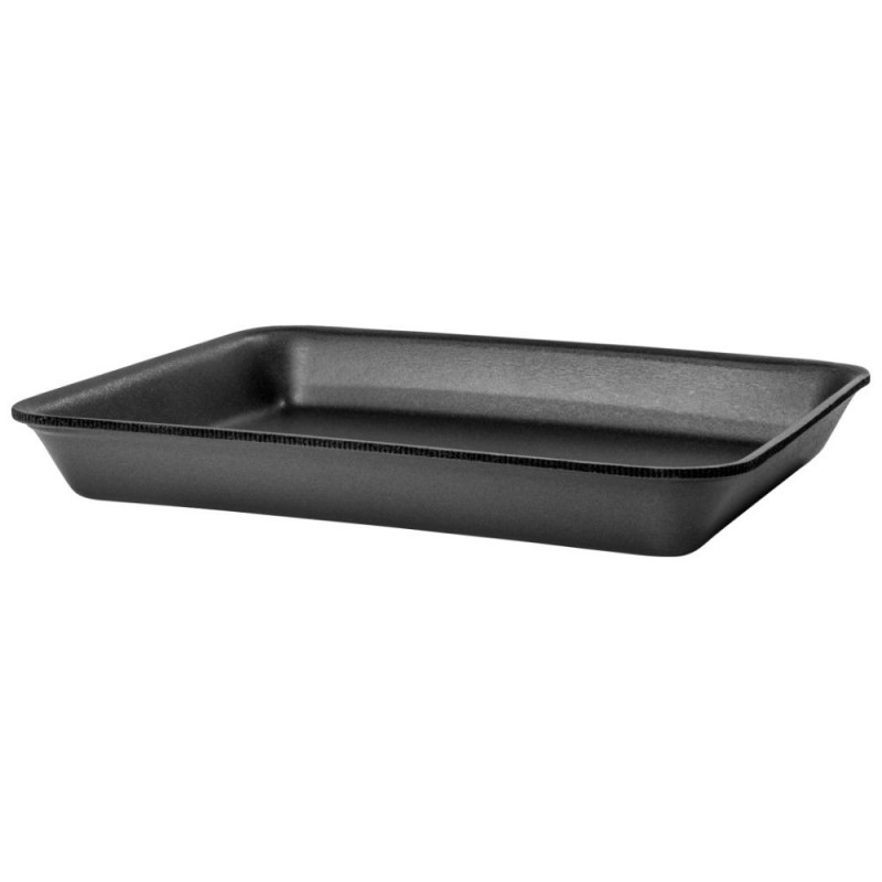 CF-001 Bandeja Quadrada Funda Preta Premium EPS 150x150x27mm Copobras - Fardo Com 400 Unidades