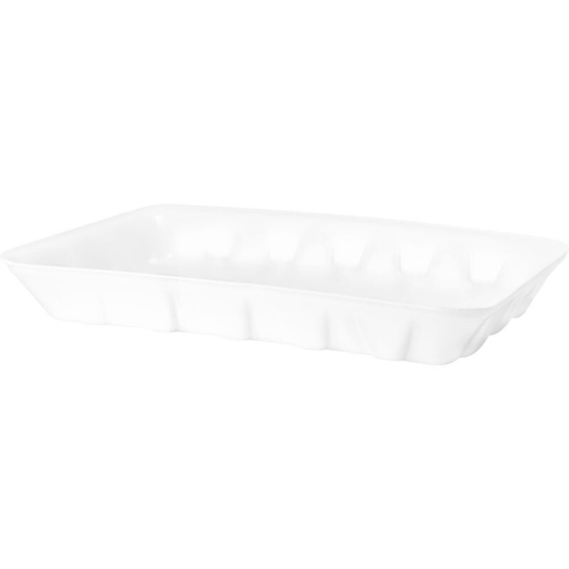 CF-067- Bandeja Isopor Branca Premium Copobras 365X260X45mm - Fardo Com 100 Unidades
