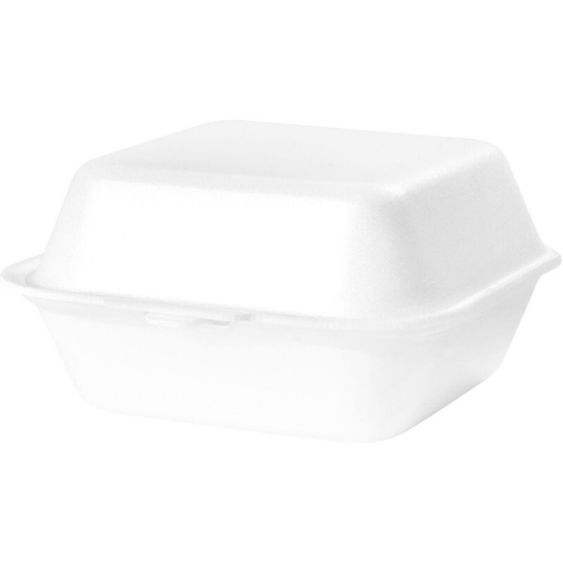 CH-003 - Hamburgueira Isopor Branca Copobras - Fardo Com 400 Unidades