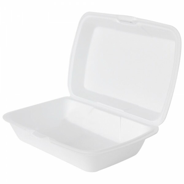CH-121 - Hamburgueira Branca Isopor 247x161x70mm Copobras - Fardo Com 200 Unidades CH-121 - Hamburgueira Branca Isopor 247x161x70mm Copobras - Fardo Com 200 Unidades
