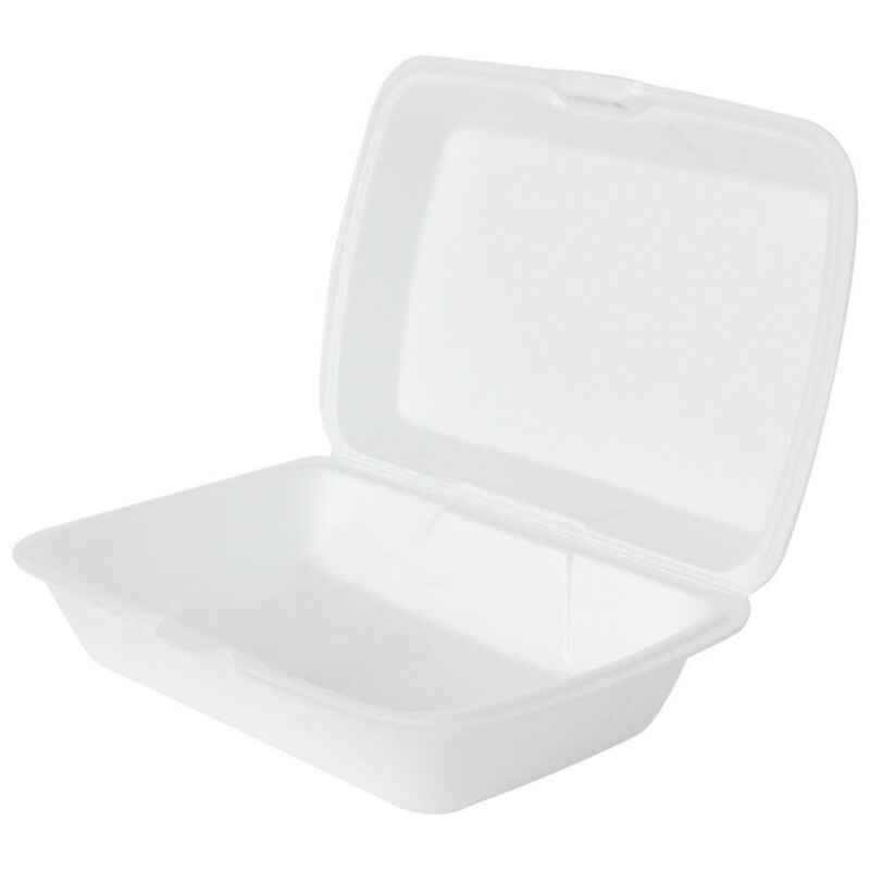 CH-121 - Hamburgueira Branca Isopor 247x161x70mm Copobras - Fardo Com 200 Unidades CH-121 - Hamburgueira Branca Isopor 247x161x70mm Copobras - Fardo Com 200 Unidades