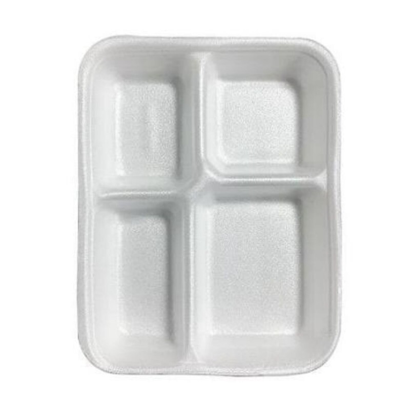 PT-110-4D - Pote Isopor Retangular Fundo 1100ml Com 4 Divisorias Copobras - Fardo Com 100 Unidades PT-110-4D - Pote Isopor Retangular Fundo 1100ml Com 4 Divisorias Copobras - Fardo Com 100 Unidades