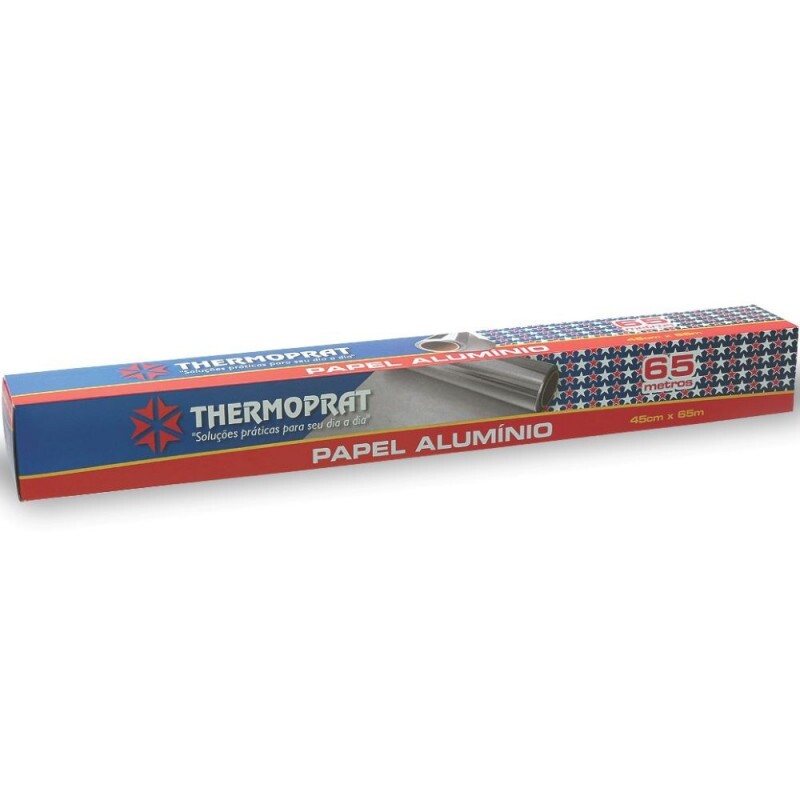 Rolo De Papel Aluminio 45cm X 65m Thermoprat Rolo De Papel Aluminio 45cm X 65m Thermoprat