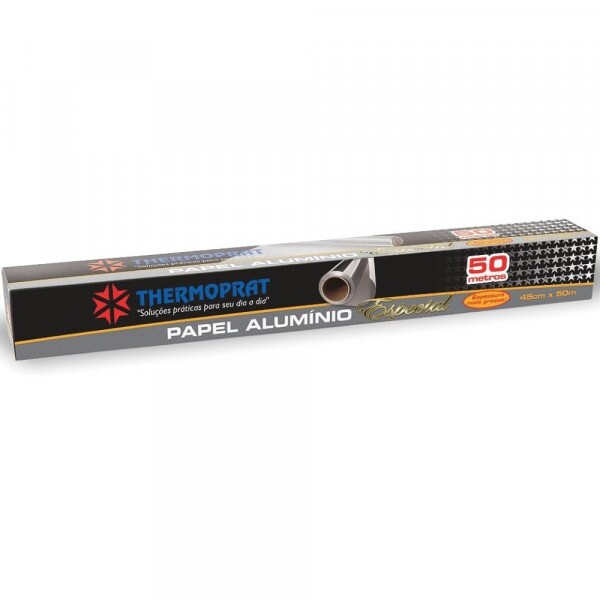 Rolo De Papel Aluminio Especial 45cm X 50m Thermoprat Rolo De Papel Aluminio Especial 45cm X 50m Thermoprat