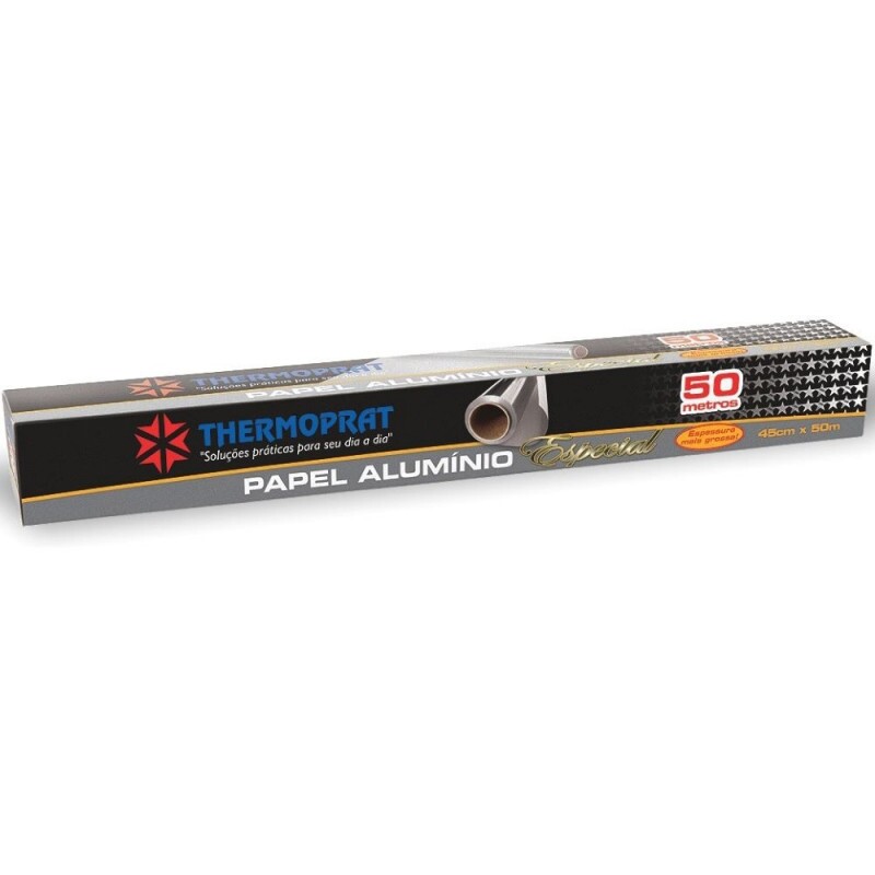 Rolo De Papel Aluminio Especial 45cm X 50m Thermoprat Rolo De Papel Aluminio Especial 45cm X 50m Thermoprat