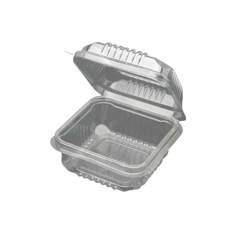 Embalagem Mini Doce Quadrado Pet Com Tampa Articulada Starpack - Caixa Com 300 Unidades