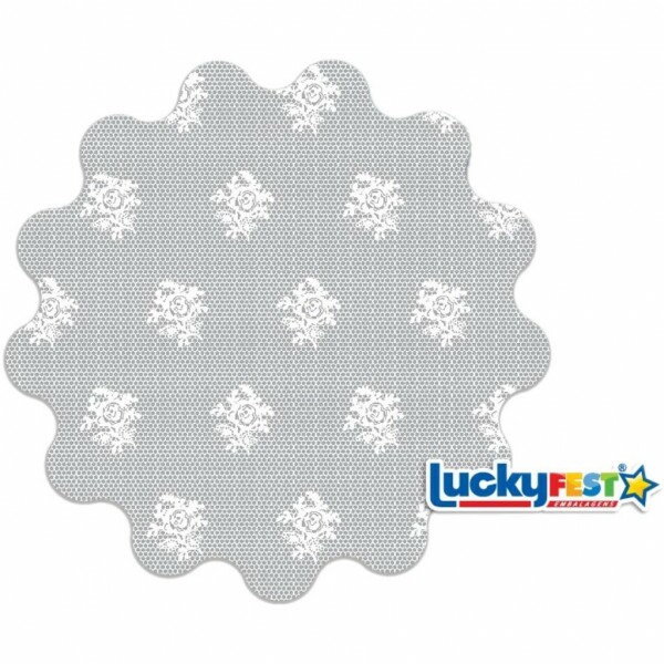 Fundo Para Bolo Redondo 34cm Branco Rendado - Pacote Com 100 Unidades Fundo Para Bolo Redondo 34cm Branco Rendado - Pacote Com 100 Unidades