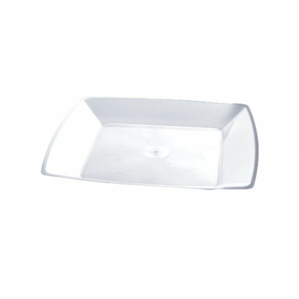 Prato Grande Quadrado Branco Plastilania - Pacote Com 10 Unidades